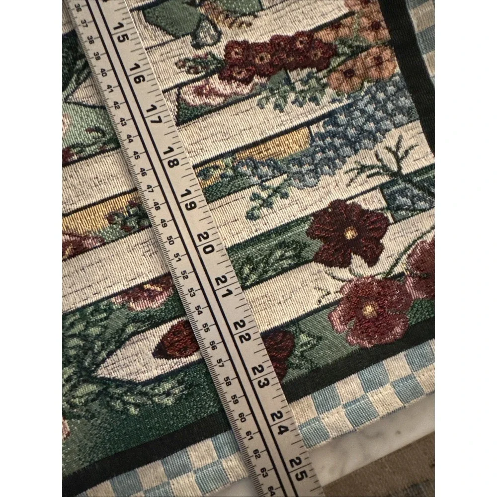 Vintage Birdhouse Bird Flowers Wall Hanging Tapestry Panel 34